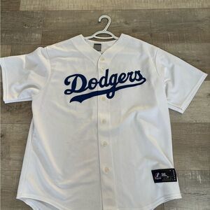 Majestic White and Blue Dodgers Jersey